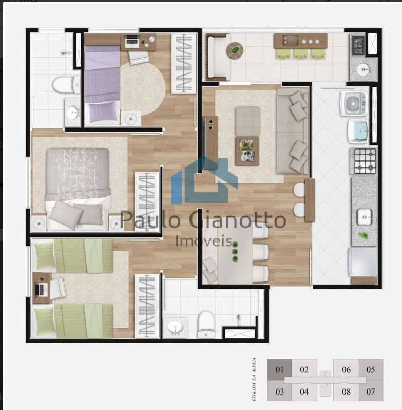 Apartamento, 3 quartos, 60 m² - Foto 29